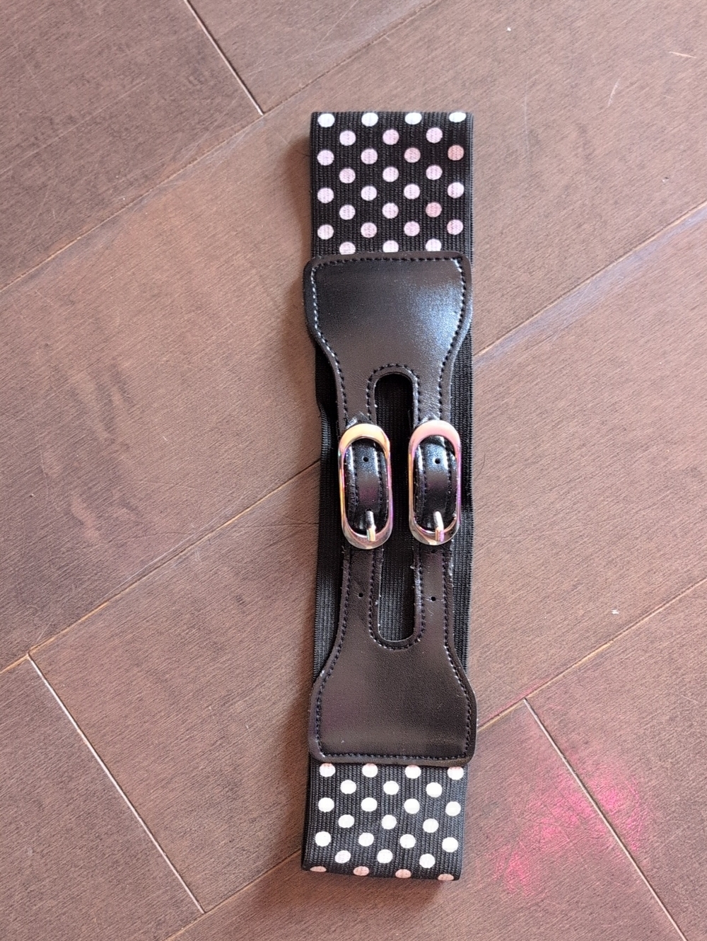 Forever 21 Black Polka Dot Stretch Waist Belt